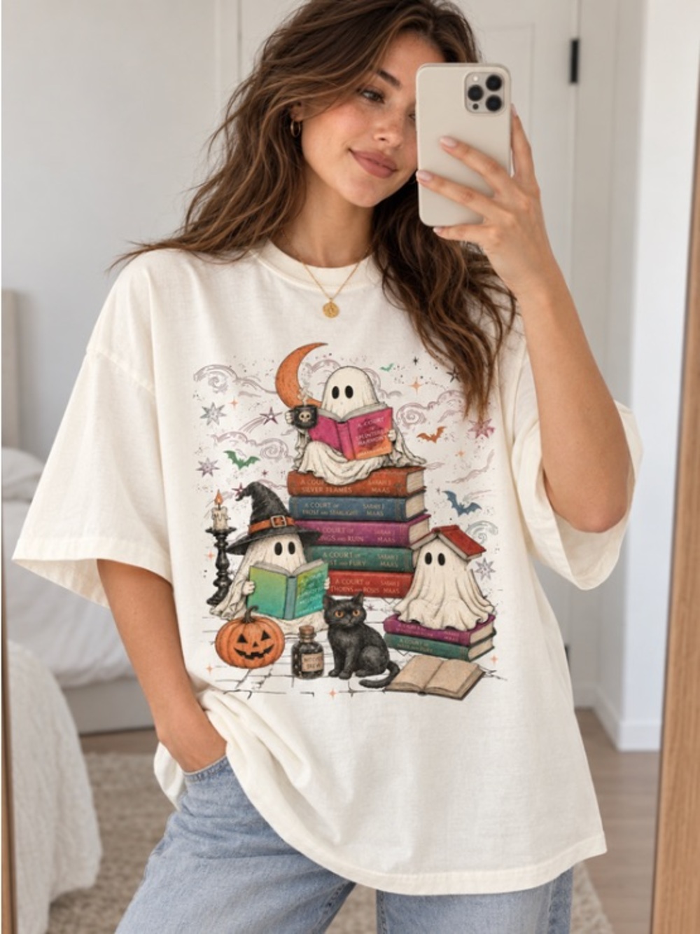 Acotar Ghost Reader Halloween Shirt, Spooky Bookish Halloween Tee